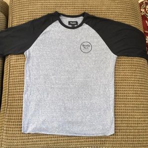 Men’s Large Gray Brixton 3/4 Sleeve T-Shirt